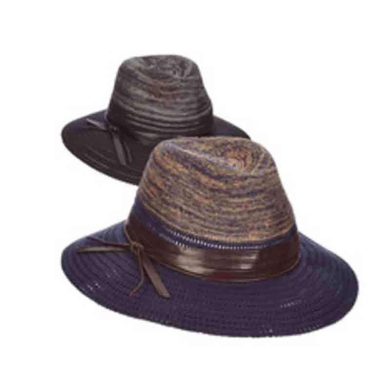 Brianne Knit Safari Hat with Multi Tone Crown – Scala Pronto Navy