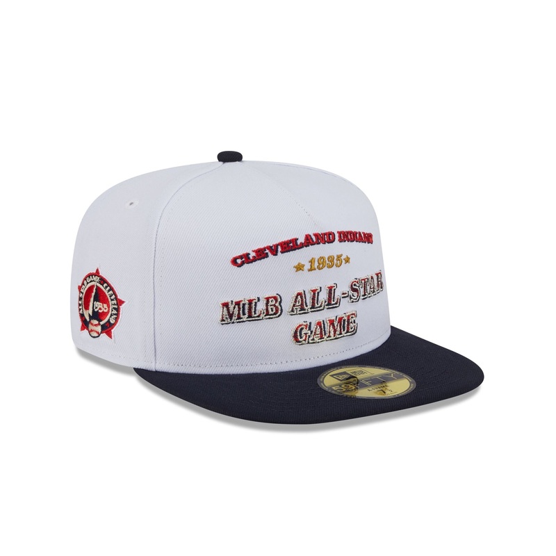 Cleveland Guardians Summer Derby White 59FIFTY A-Frame Fitted Hat 7