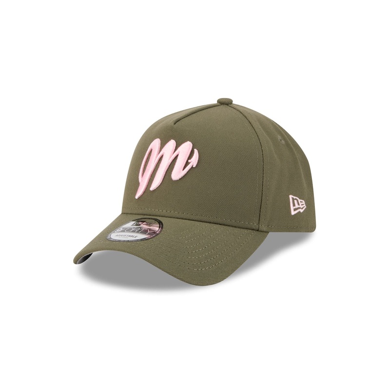 Diablos Rojos del Mxico Olive 9FORTY A-Frame Snapback Hat One Size