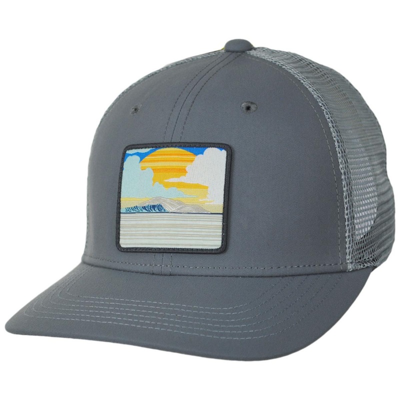 Golden Hour Trucker Snapback Baseball Cap GRAY ADJUSTABLE