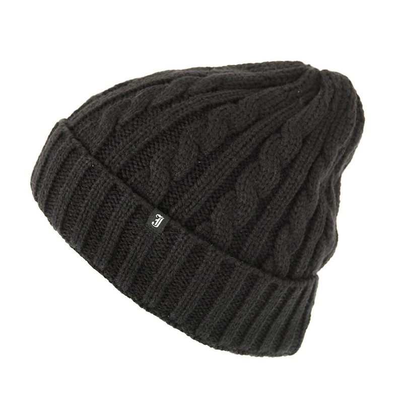 Jaxon & James Cable Knit Beanie Hat Black Wholesale Pack Prepack