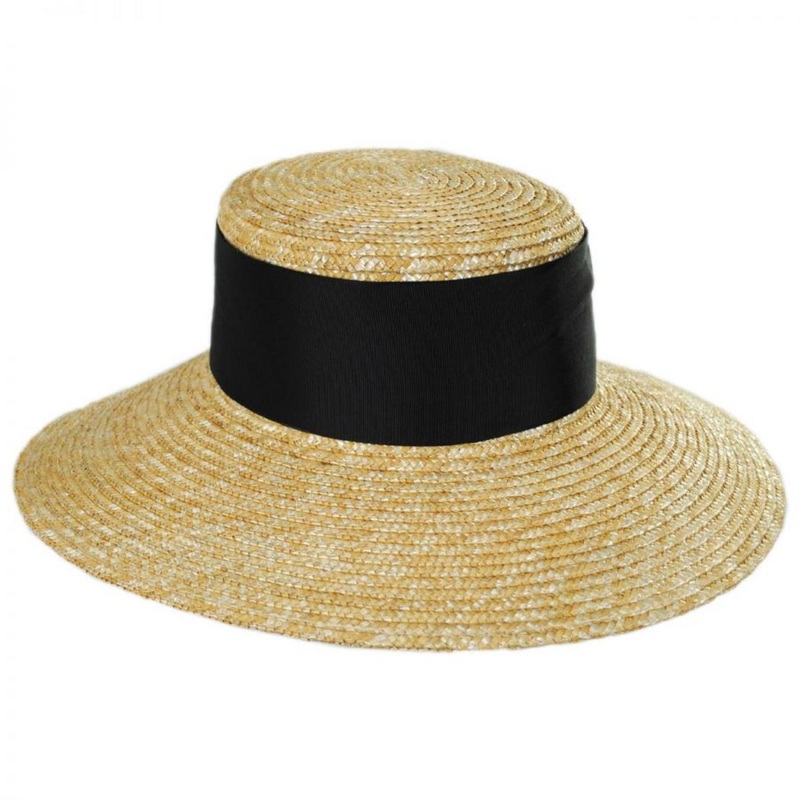 Louisa Milan Straw Boater Hat NATURAL ONE SIZE FITS MOST
