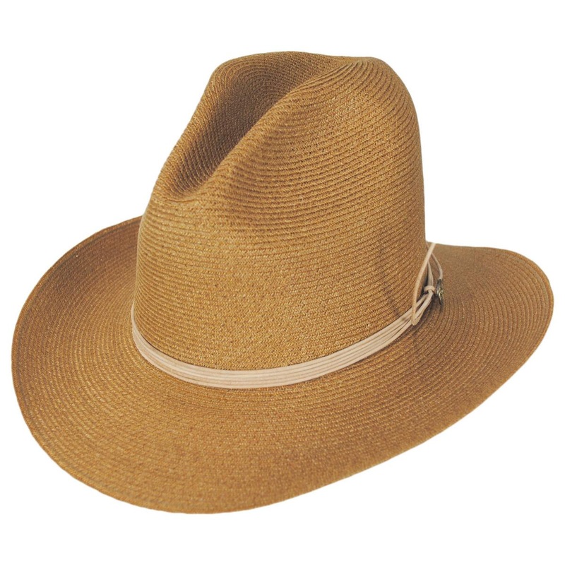 Magic Eye Hemp Braid Straw Gus Western Hat BRONZE S