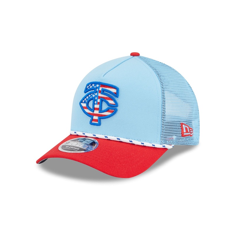 Minnesota Twins Independence Day 2025 9FORTY M-Crown A-Frame Trucker Hat One Size