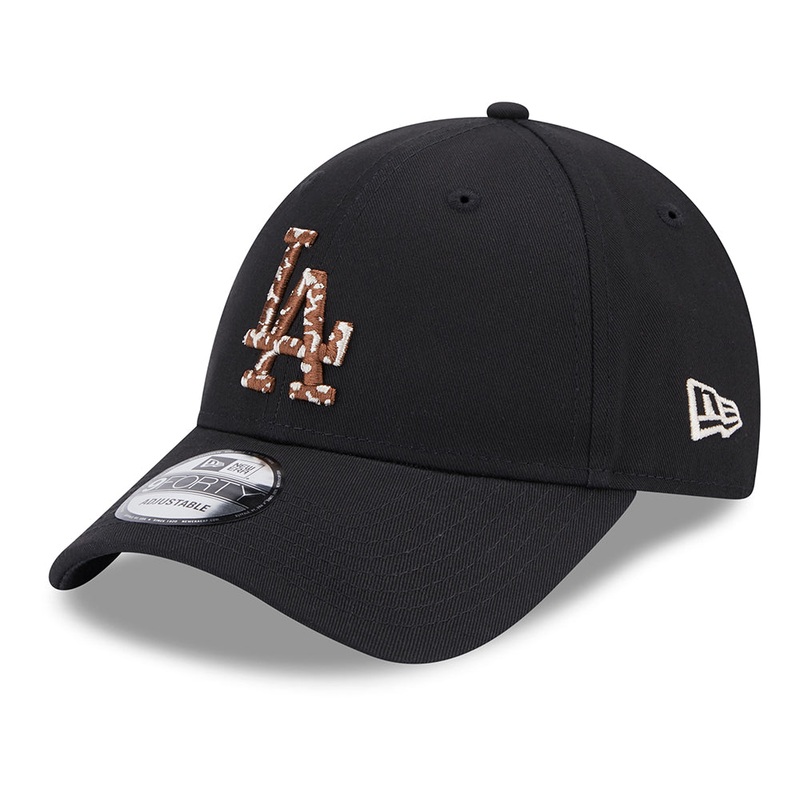 New Era 9FORTY L.A. Dodgers Baseball Cap – MLB Seasonal Infill Giraffe – Black Adjustable