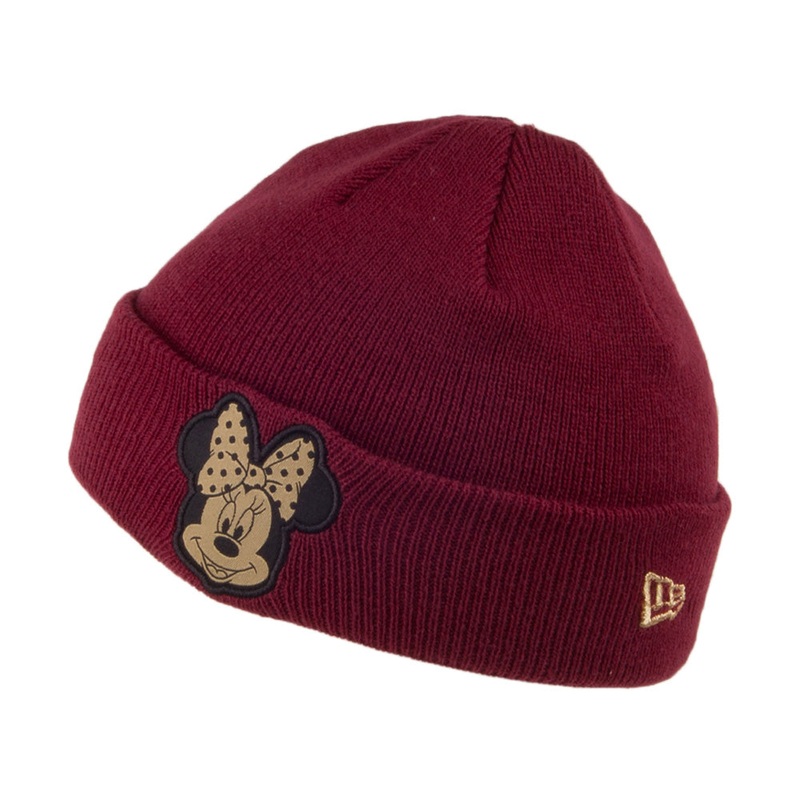 New Era Baby Minnie Mouse Beanie Hat Character – Burgundy-Gold Toddler