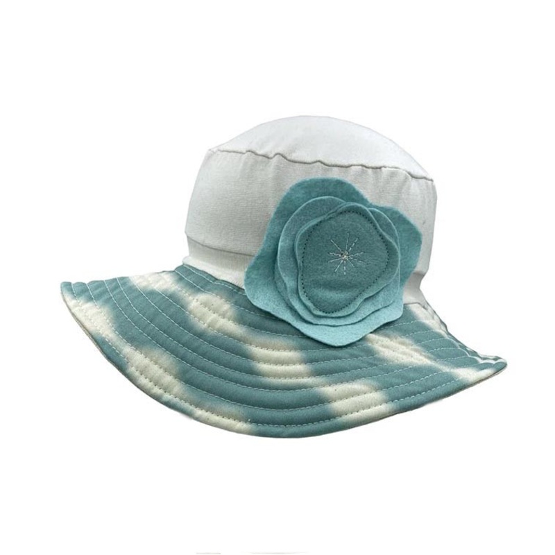 Petite Organic Cotton Stretch Fit Sun Hat with Dyed Brim – Flipside Hats Teal