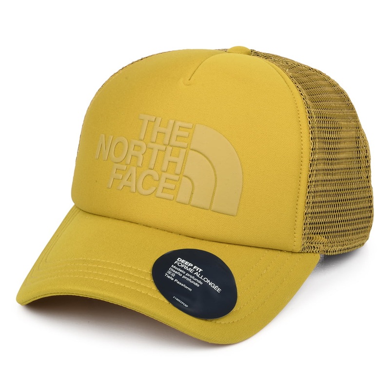 The North Face Hats TNF Logo Deep Fit Trucker Cap – Yellow Adjustable