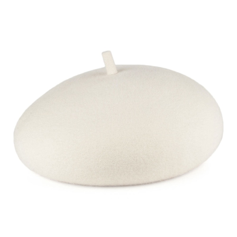 Whiteley Hats Sussex Pillbox Beret – Ivory 1-Size