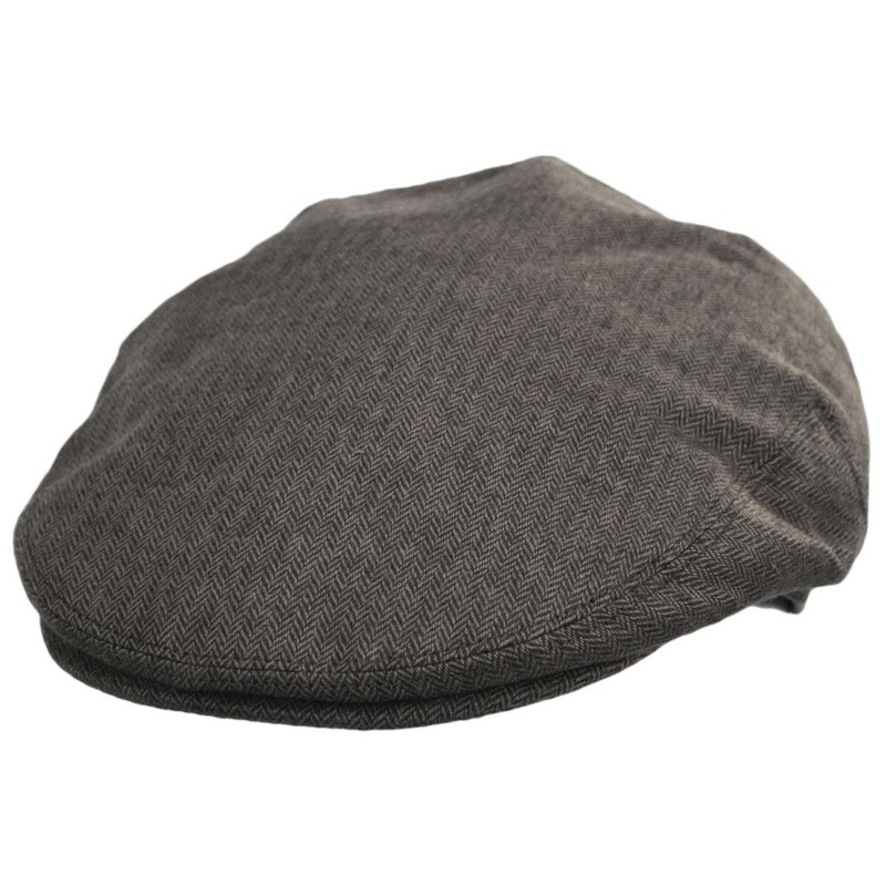 Wholesale Swansea Cotton Herringbone Ivy Cap B2B Pre-Pack BLACK/GREY 1S-3M-4L-3XL-1XXL