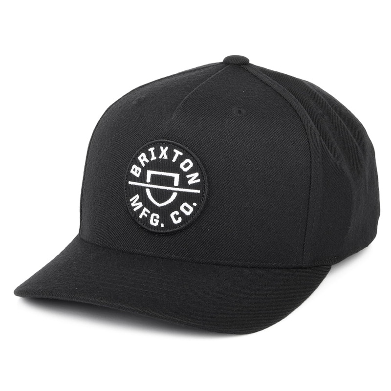 Brixton Hats Crest MP Snapback Cap – Black Adjustable