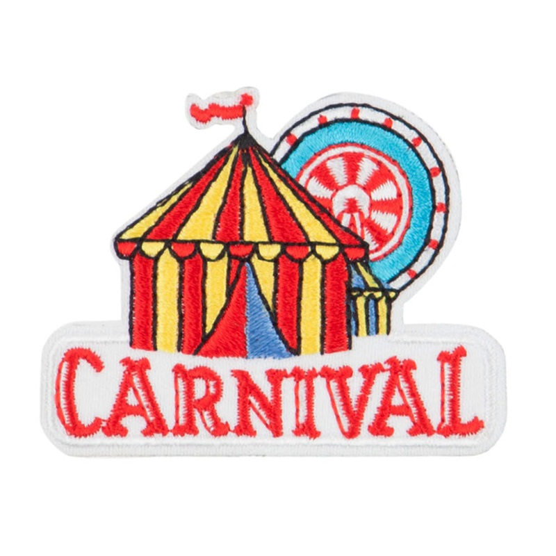 Carnival Embroidered Patches White One Size
