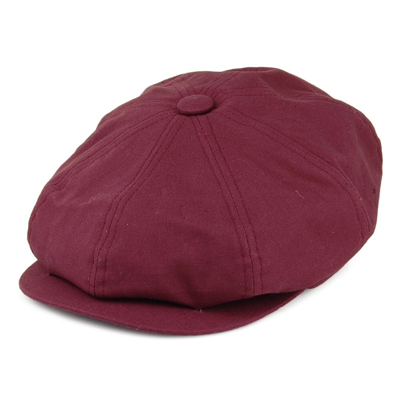 Denton Hats Gatsby Linen Newsboy Cap – Maroon S
