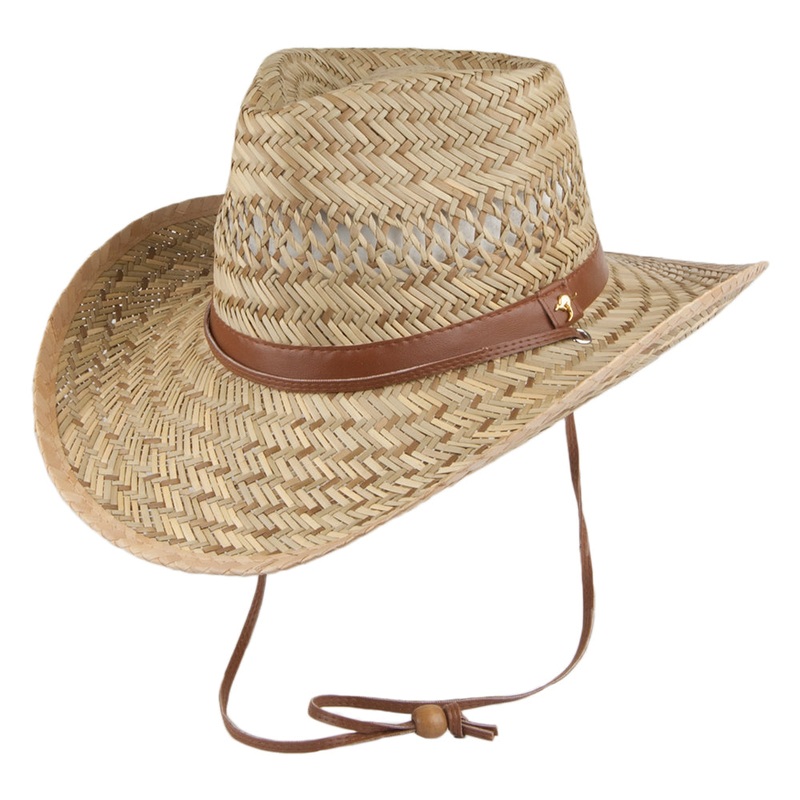 Dorfman Pacific Hats Kangaroo Rush Straw Outback Hat – Natural S