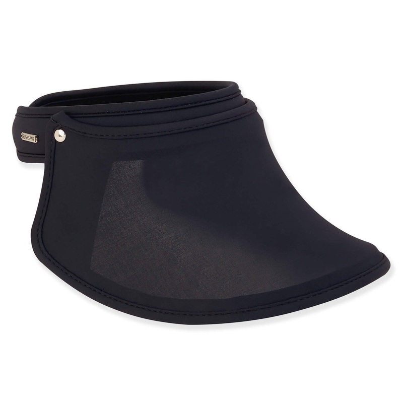 Flip Up Sun Protection Visor Hat – Sun ‘N’ Sand Hats Black OS