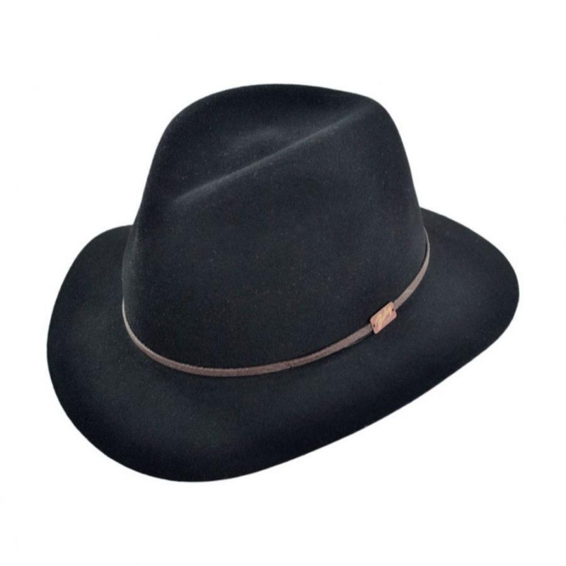 Jackman Rollable Wool LiteFelt Fedora Hat BLACK S