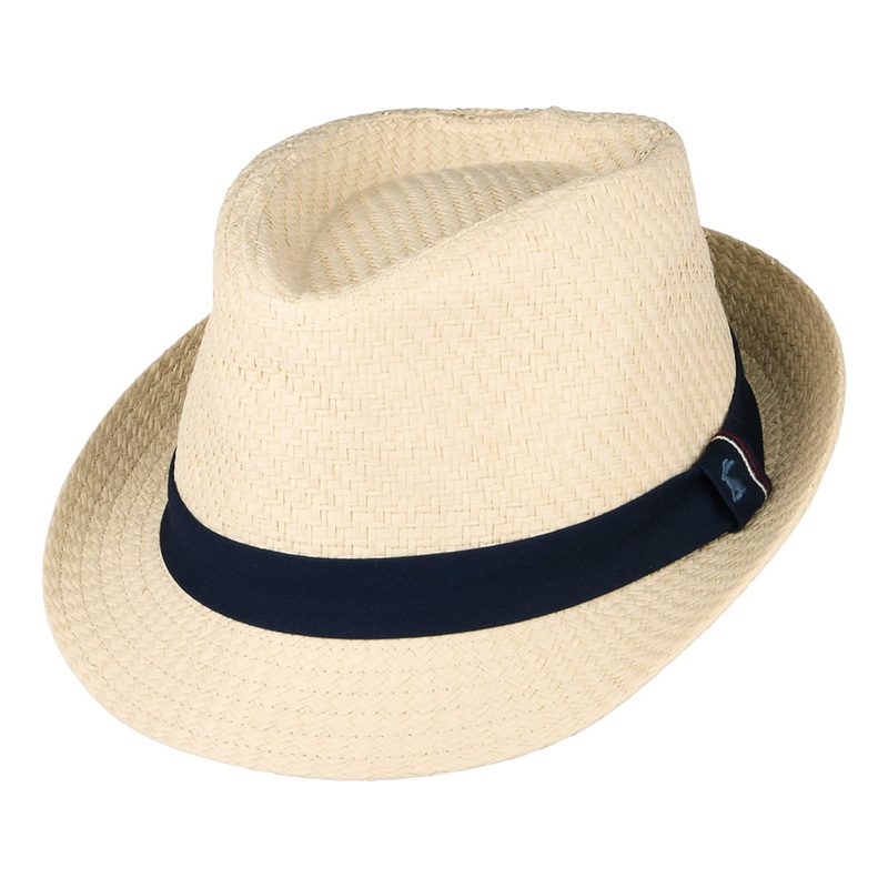 Joules Hats Halstow Toyo Straw Trilby Hat – Sand Small/Medium