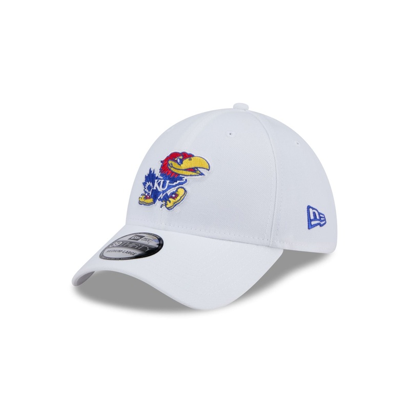 Kansas Jayhawks Chrome 39THIRTY Stretch Fit Hat S/M