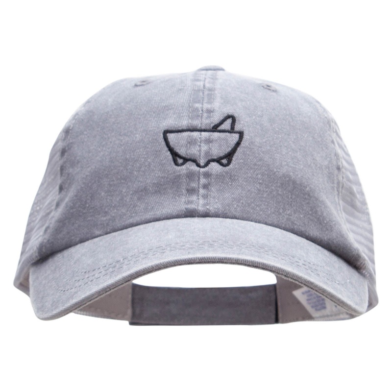Molcajete Embroidered Washed Trucker Cap Lt Grey Grey One Size