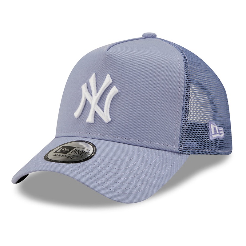 New Era New York Yankees A-Frame Trucker Cap – MLB Tonal Mesh – Violet Adjustable
