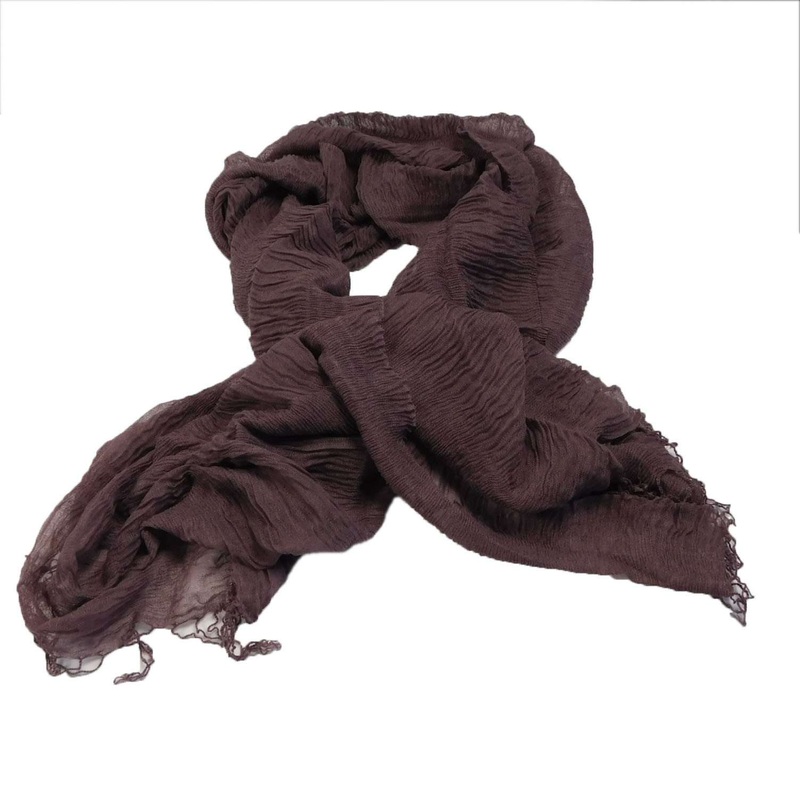 Ruffle Scarf – Eggplant Eggplant