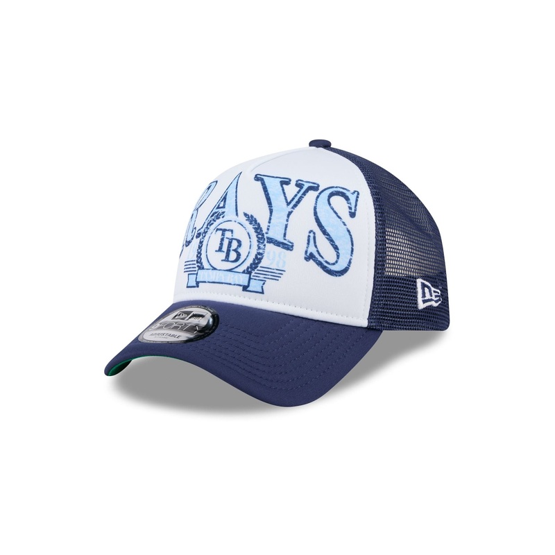 Tampa Bay Rays Distressed 9FORTY A-Frame Trucker Hat One Size