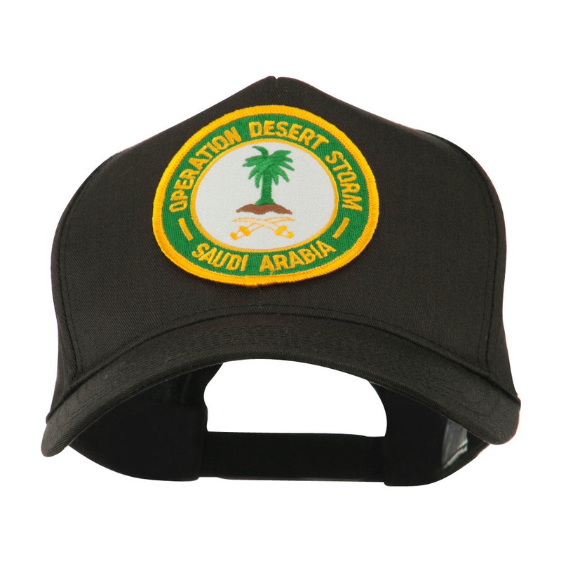 War and Operation Embroidered Military Patched Cap Desert Storm One Size