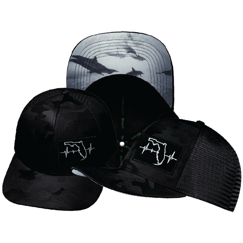 **YOUTH** Florida Hat – Baseball Hat Fit – Black Camo / Black