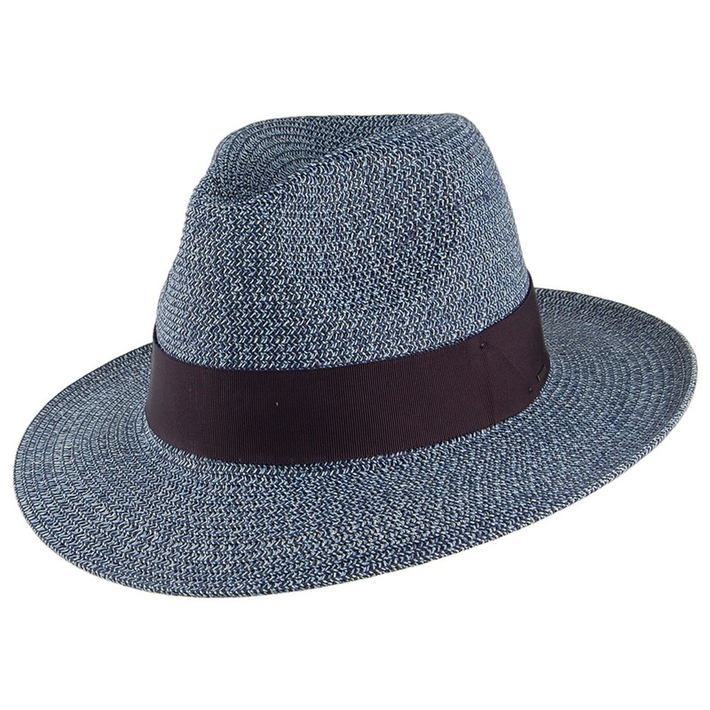 Bailey Hats Mullan Toyo Fedora Hat – Navy Blue S