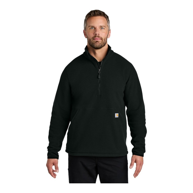 Carhartt CT106417 Textured 1/2-Zip Fleece Jacket Black S