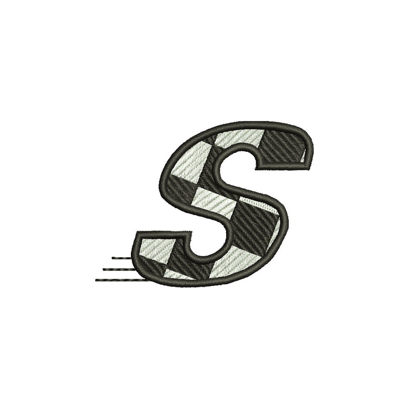 Checkered Flag Alphabet – S Default Title One Size