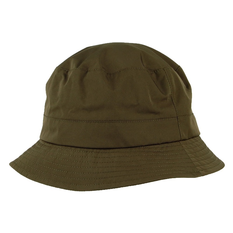 Failsworth Hats Fisherman Showerproof Bucket Hat – Olive Small/Medium