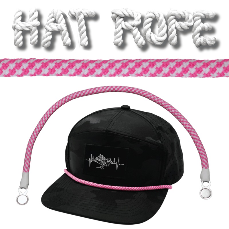 Hat Rope – Neon Pink / White – Pixels