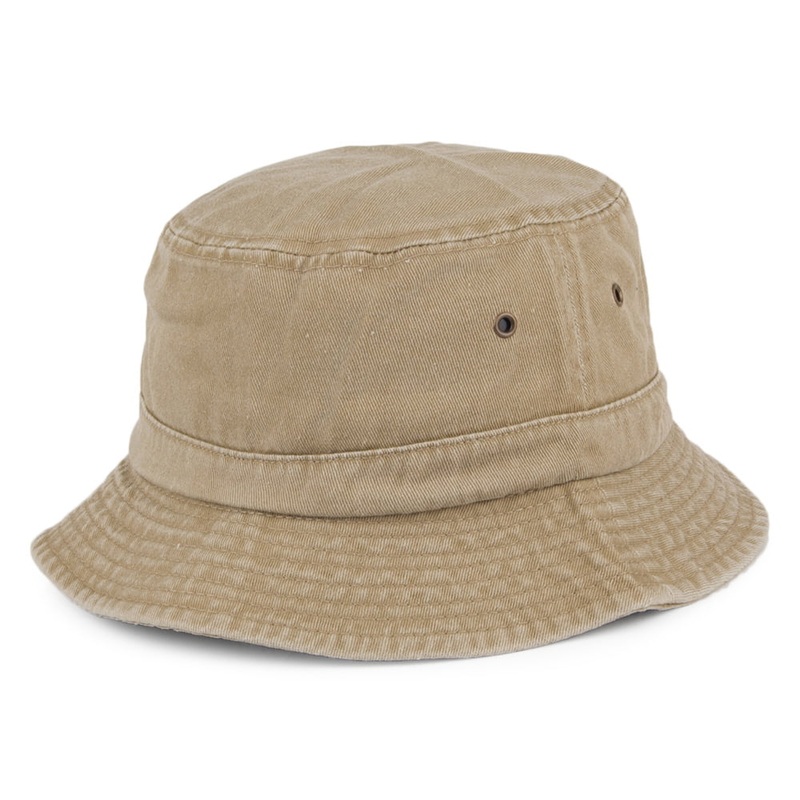 Jaxon & James Packable Cotton Bucket Hat – Khaki S