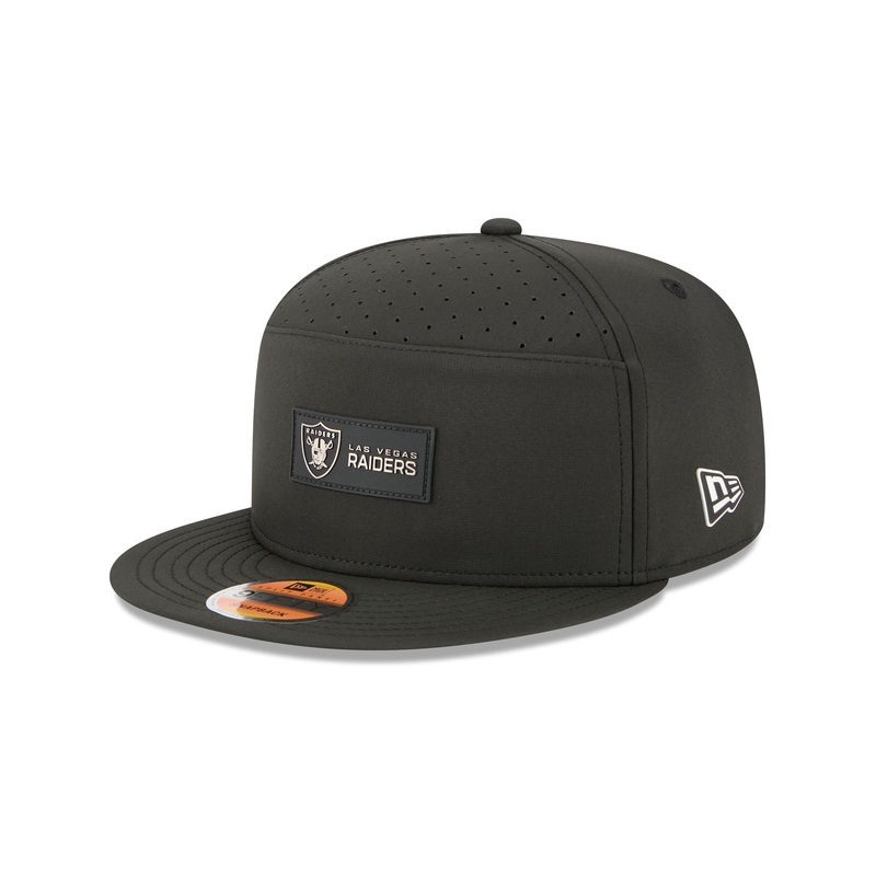 Las Vegas Raiders 2025 Sideline Hot Weather Split Panel 9FIFTY Snapback Hat One Size