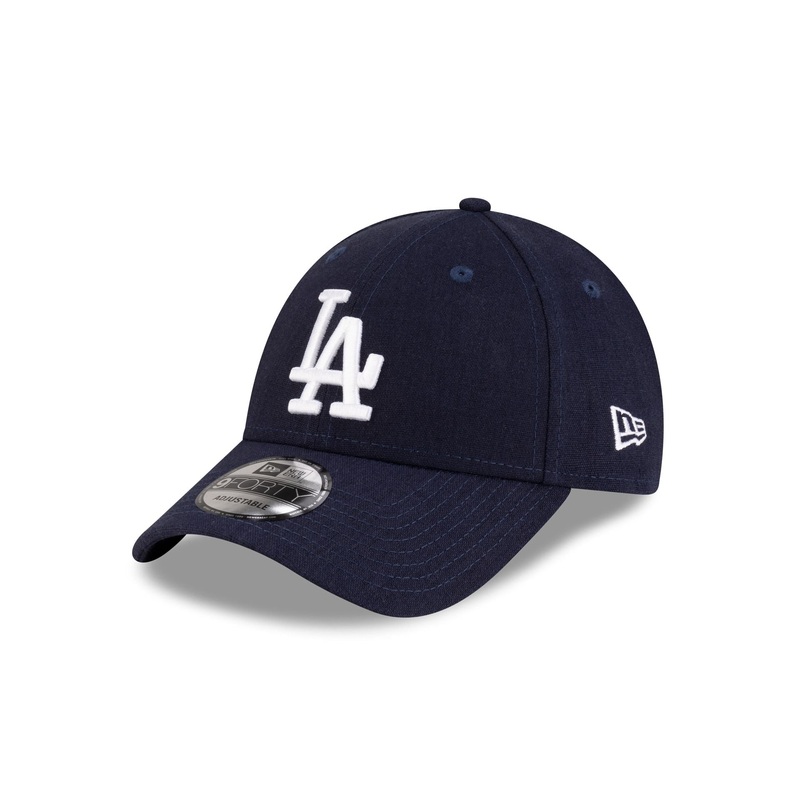 Los Angeles Dodgers Linen Navy 9FORTY Adjustable Hat One Size