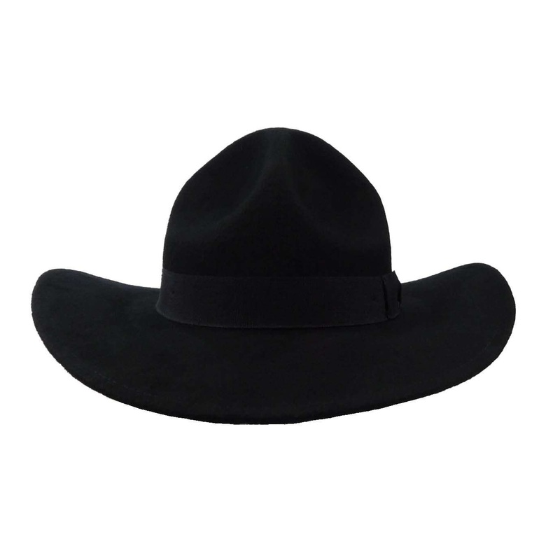 Merino Wool Felt Campaign Hat Black S/M
