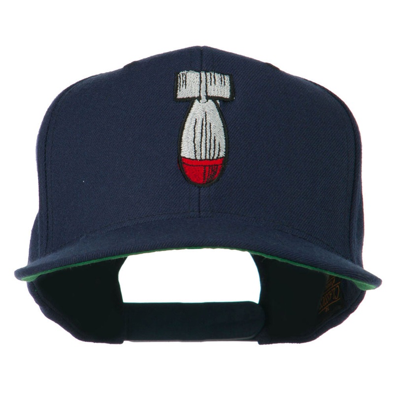 Missile Flat Bill Embroidered Baseball Cap Navy One Size