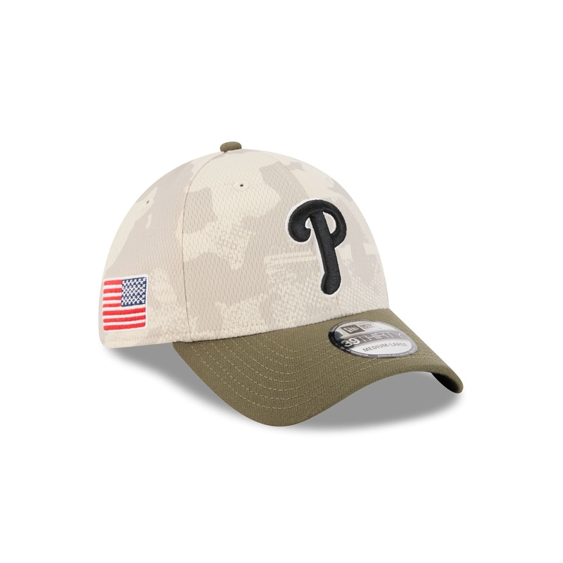 Philadelphia Phillies Armed Forces Day 2025 39THIRTY Stretch Fit Hat S/M