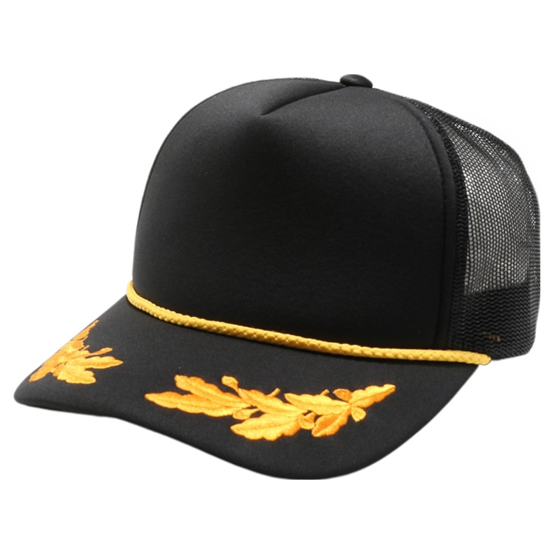 Pitbull Cambridge PB321 5 Panel Sponge Bay Leaf Hat Black