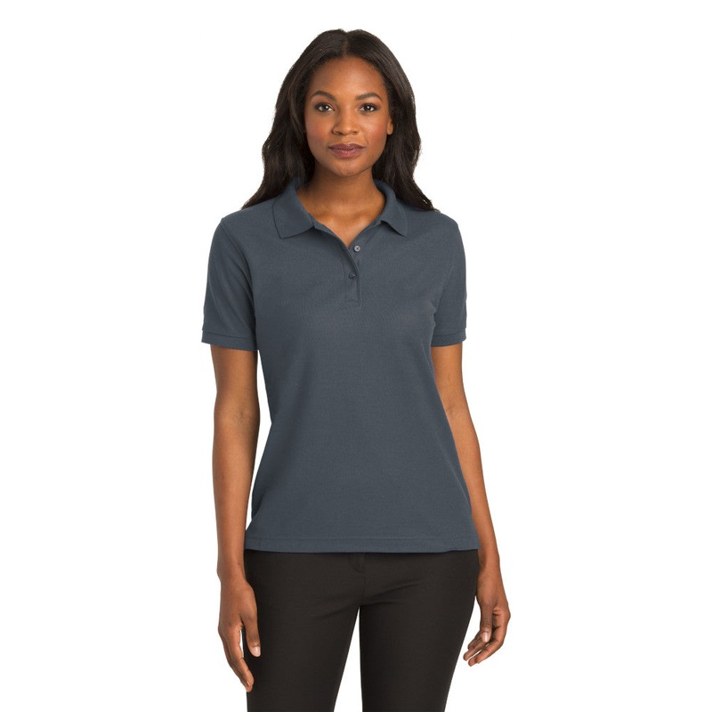 Port Authority L500 Ladies Silk Touch Polo – Steel Grey Steel Grey XS