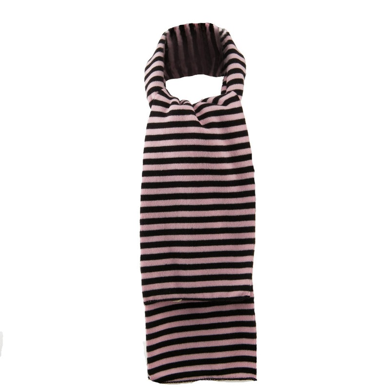Stripe Stretch Scarf Pink Black One Size
