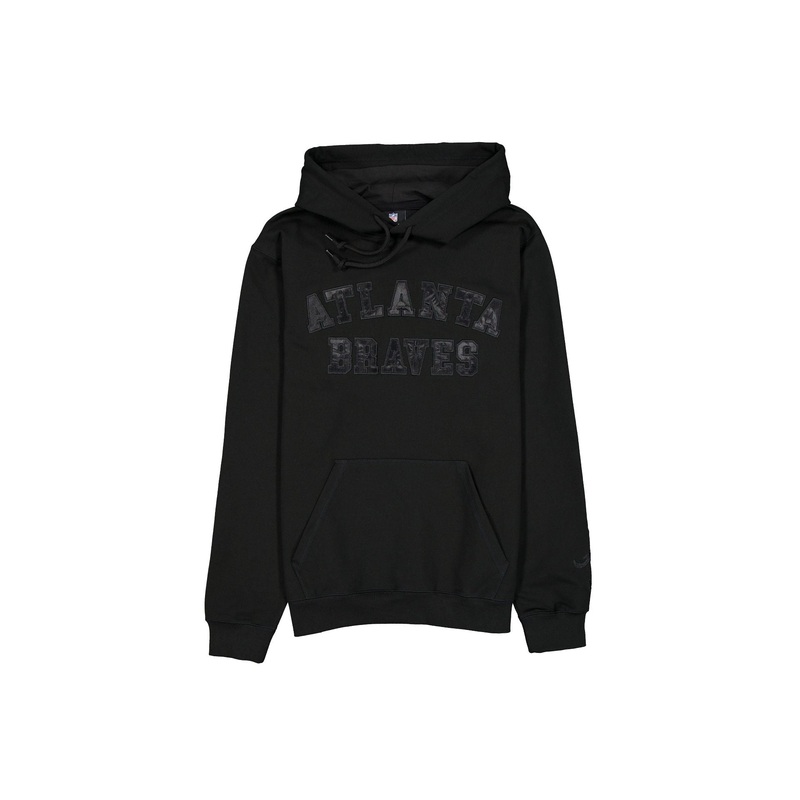 Atlanta Braves Black on Black Logo Select Hoodie S