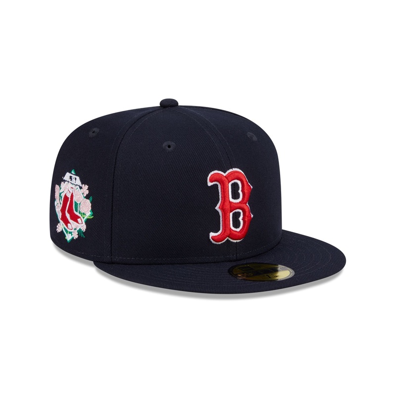 Boston Red Sox Floral Undervisor 59FIFTY Fitted Hat 7