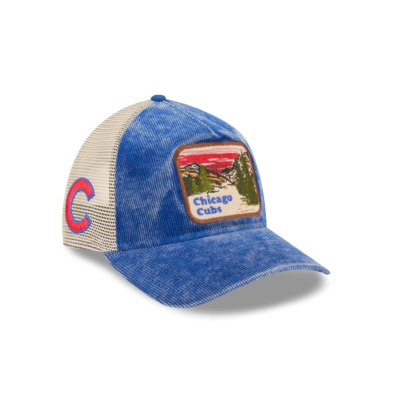 Chicago Cubs Vintage Landscape 9TWENTY A-Frame Trucker Hat One Size