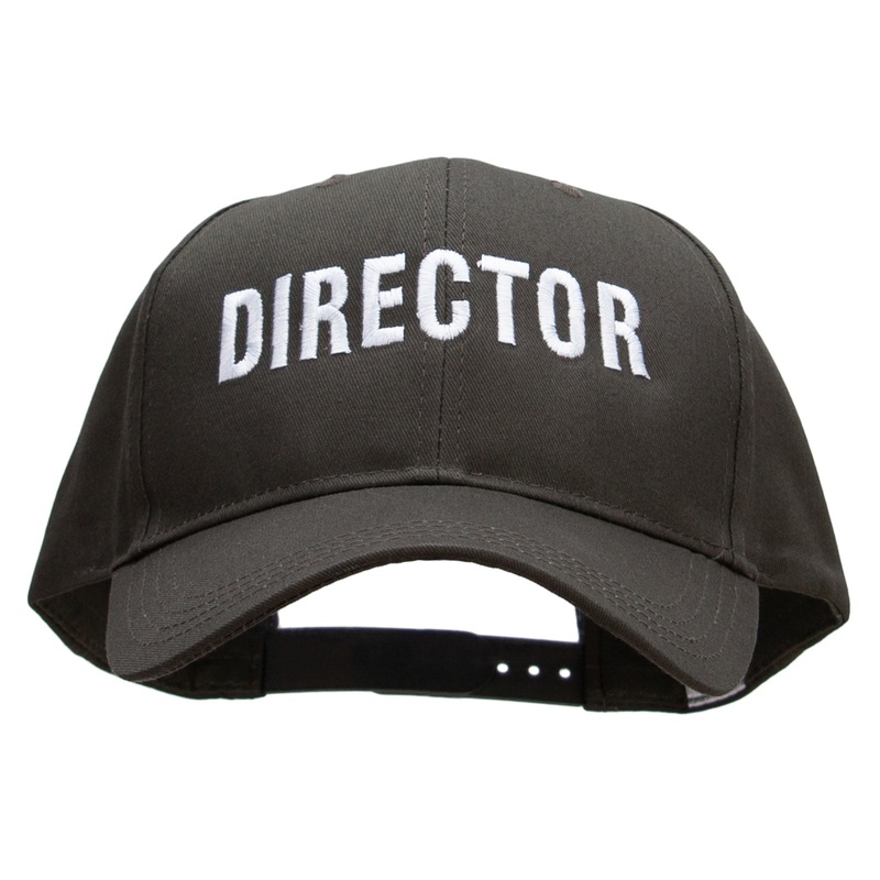 Director Embroidered Big Size Structured Solid Poly Cotton Twill High Profile Pro Style Cap Olive XL-3XL