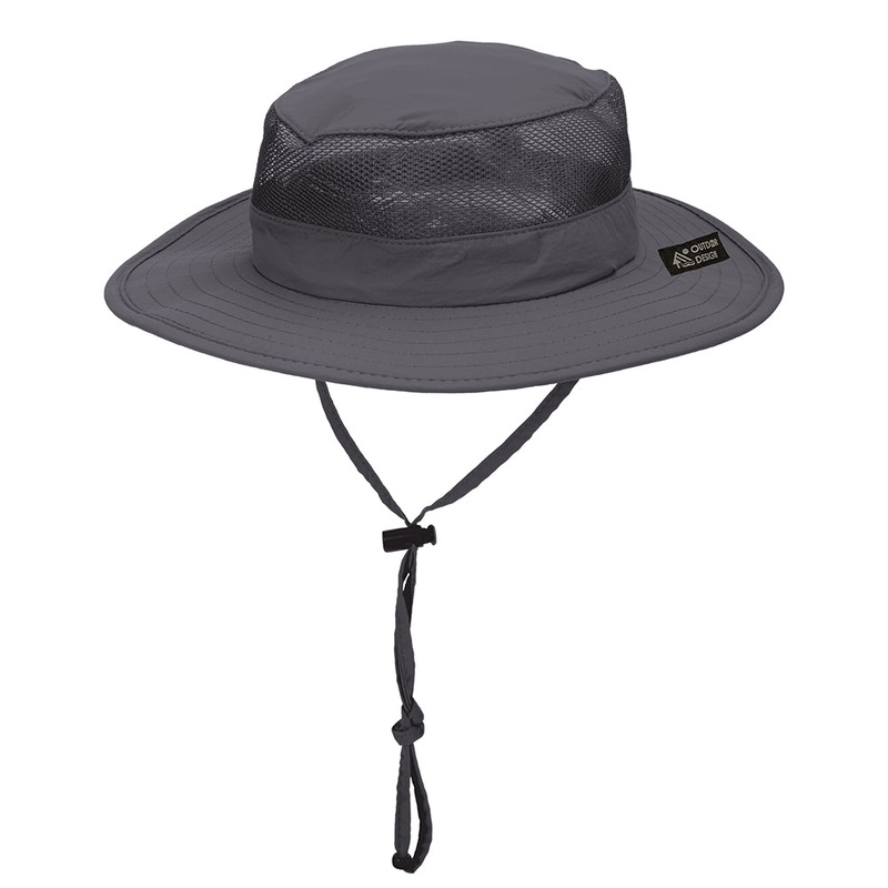 Dorfman Pacific Hats Packable Vented Boonie Hat – Charcoal S