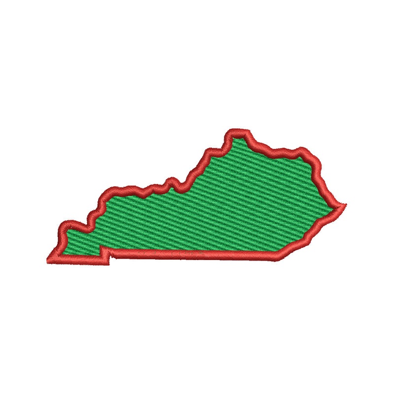 Kentucky State Map Default Title One Size