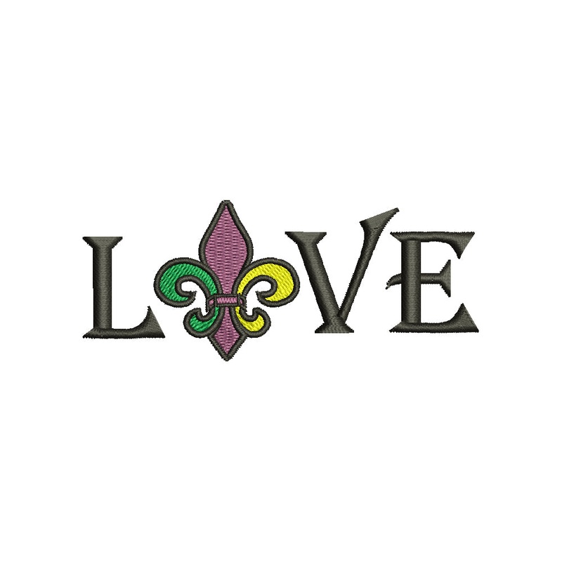 Mardi Gras Love with Fleur de Lis Default Title One Size