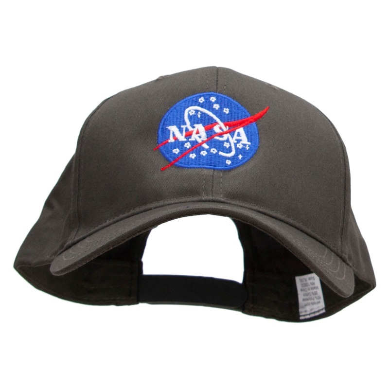 NASA Insignia Embroidered Big Size Structured Solid Poly Cotton Twill High Profile Pro Style Cap Olive XL-3XL